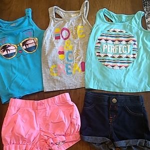 3T summer tanks and shorts